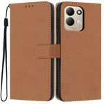 For Xiaomi Redmi 17 4G / 5G Wallet Case Litchi Texture Leather Flip Cover with Card Slots and Hand Strap