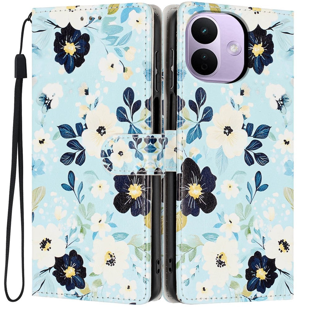 Xiaomi Redmi Note 17 Pro 5G Plånboksfodral Mönstertryck PU-läder Stativ Flip mobilskal med Handledsrem