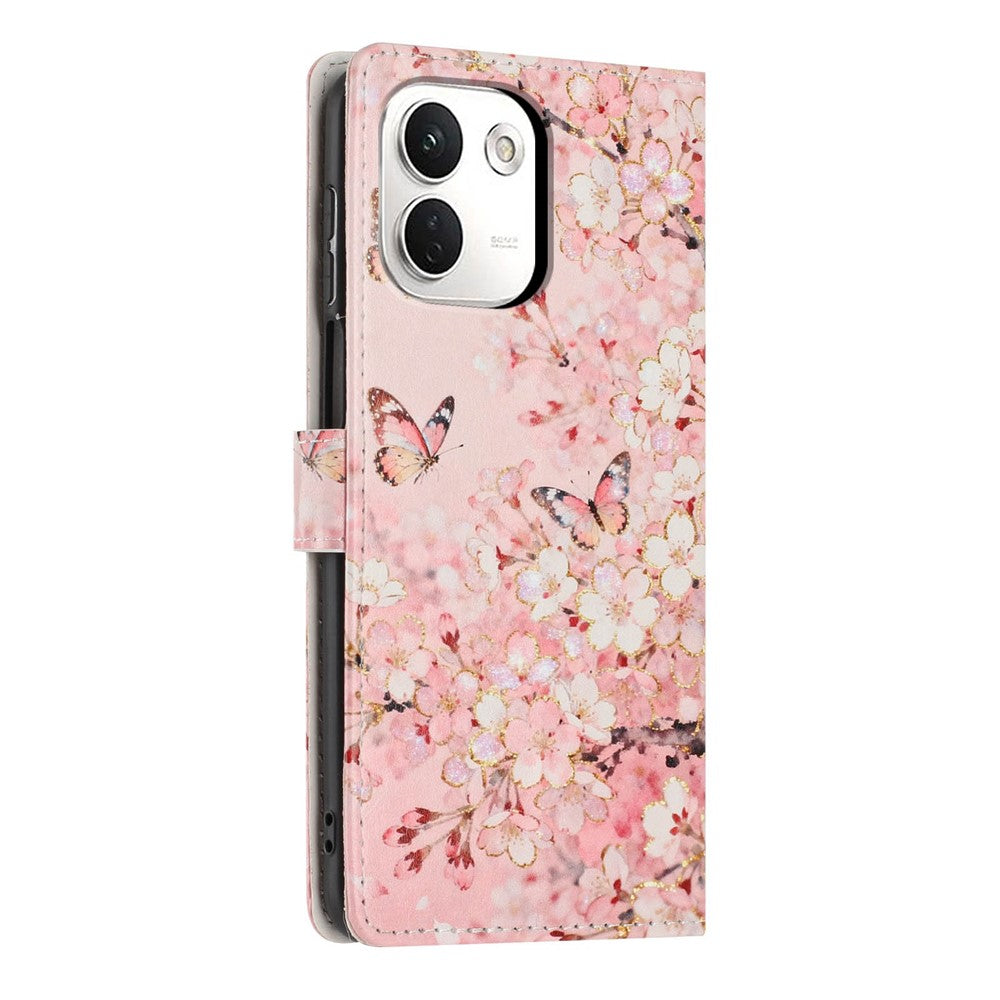 For Xiaomi Redmi Note 17 Pro+ 5G / Note 17 Pro Max 5G Wallet Case Pattern Printing PU Leather Stand Flip Phone Cover with Wrist Strap