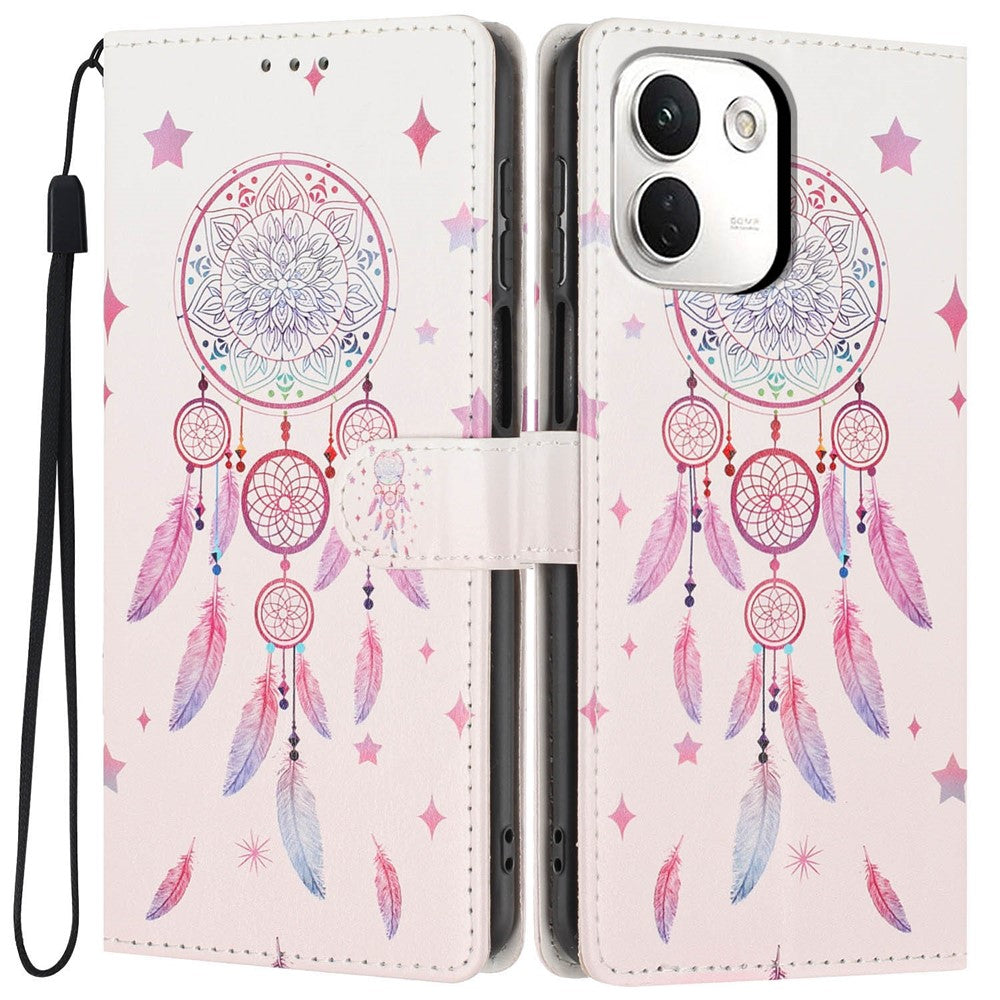 For Xiaomi Redmi Note 17 Pro+ 5G / Note 17 Pro Max 5G Wallet Case Pattern Printing PU Leather Stand Flip Phone Cover with Wrist Strap