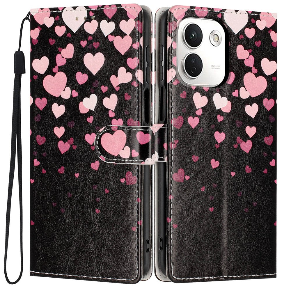 For Xiaomi Redmi Note 17 Pro+ 5G / Note 17 Pro Max 5G Wallet Case Pattern Printing PU Leather Stand Flip Phone Cover with Wrist Strap