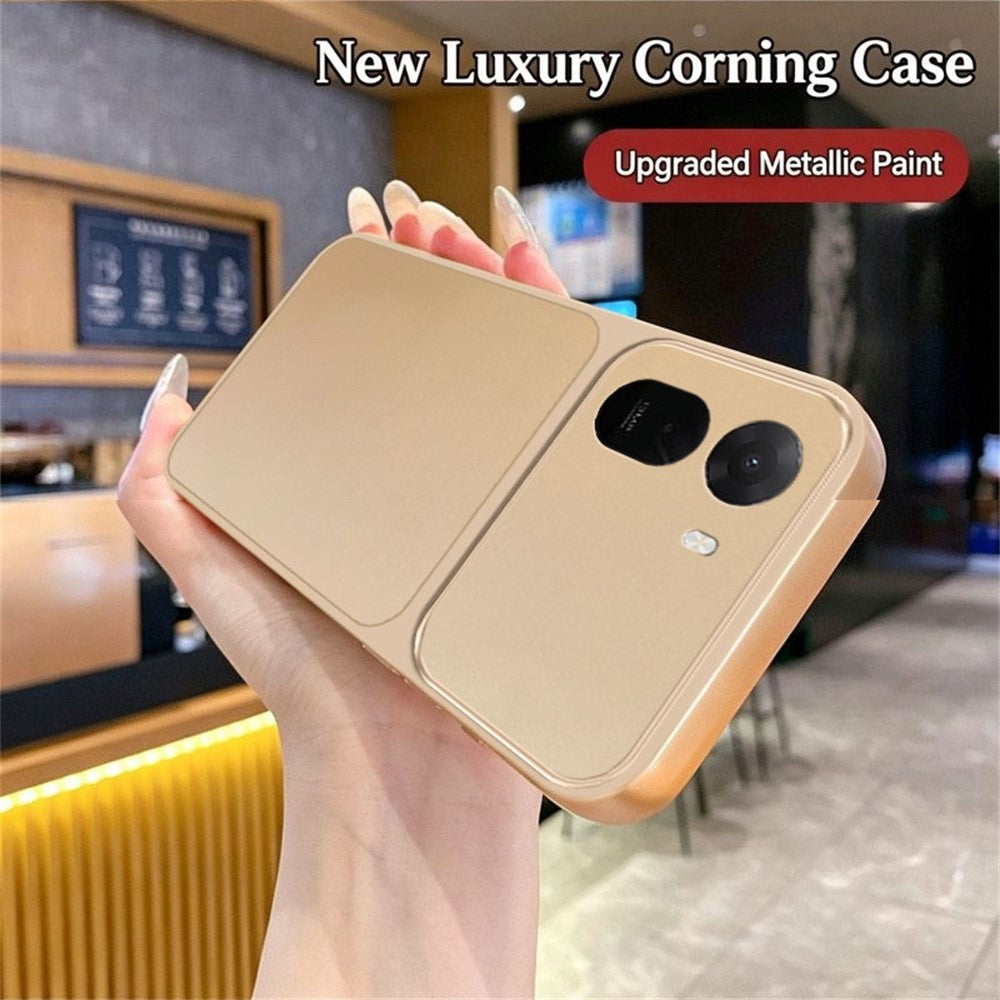 Soft Phone Case for Xiaomi Redmi A7 Pro 4G (171.56mm)  /  A7 Pro 5G  /  Poco C85x 5G  /  C81 4G Metallic Painted TPU + PC Mobile Back Cover