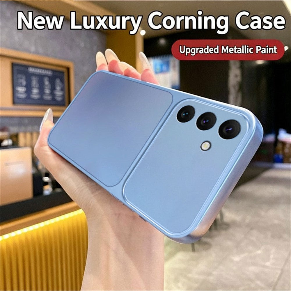 Blødt telefoncover til Samsung Galaxy A36 5G / A56 5G metallisk malet TPU + PC mobilbagcover