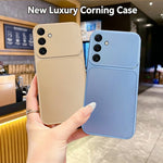 Soft Phone Case for Samsung Galaxy A27 5G Metallic Painted TPU + PC Mobile Back Cover