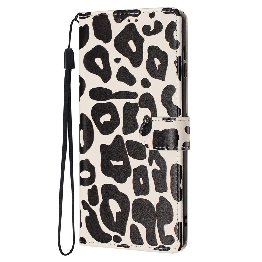 For Xiaomi Redmi Note 17 Pro 5G Case Leopard Print Wallet Stand Flip Leather Phone Cover with Wrist Strap
