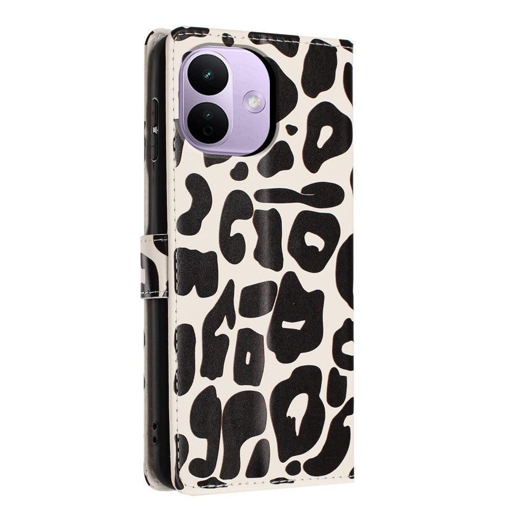 For Xiaomi Redmi Note 17 Pro 5G Case Leopard Print Wallet Stand Flip Leather Phone Cover with Wrist Strap