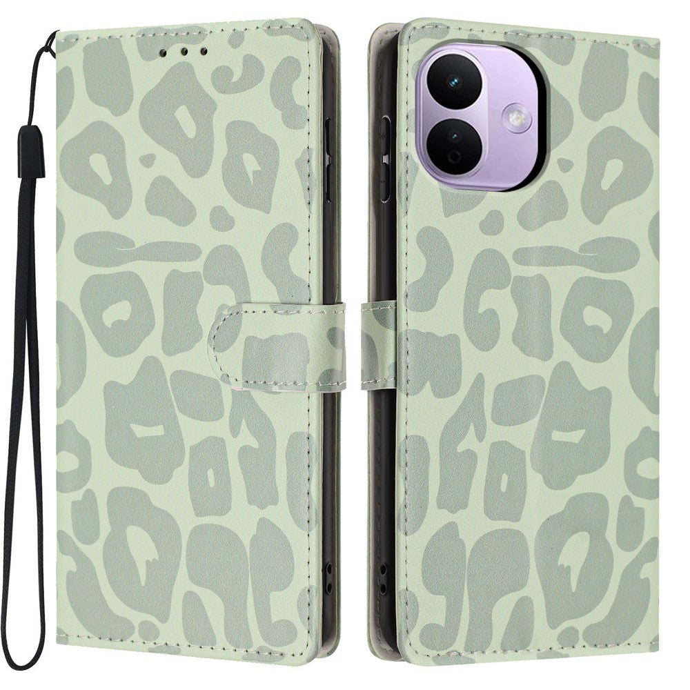 For Xiaomi Redmi Note 17 Pro 5G Case Leopard Print Wallet Stand Flip Leather Phone Cover with Wrist Strap
