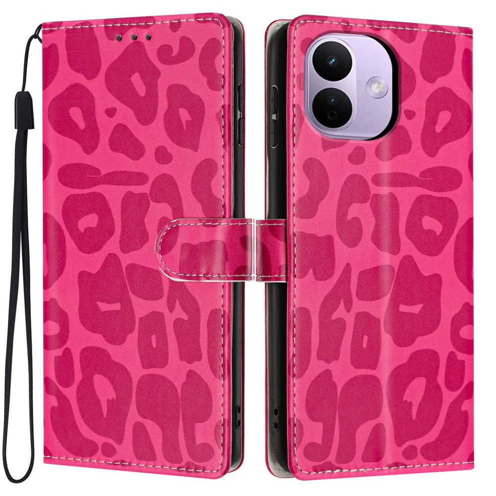 For Xiaomi Redmi Note 17 Pro 5G Case Leopard Print Wallet Stand Flip Leather Phone Cover with Wrist Strap