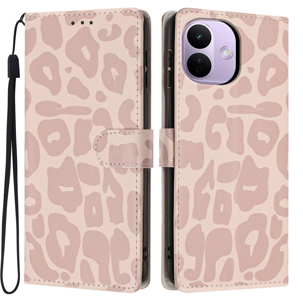 For Xiaomi Redmi Note 17 Pro 5G Case Leopard Print Wallet Stand Flip Leather Phone Cover with Wrist Strap