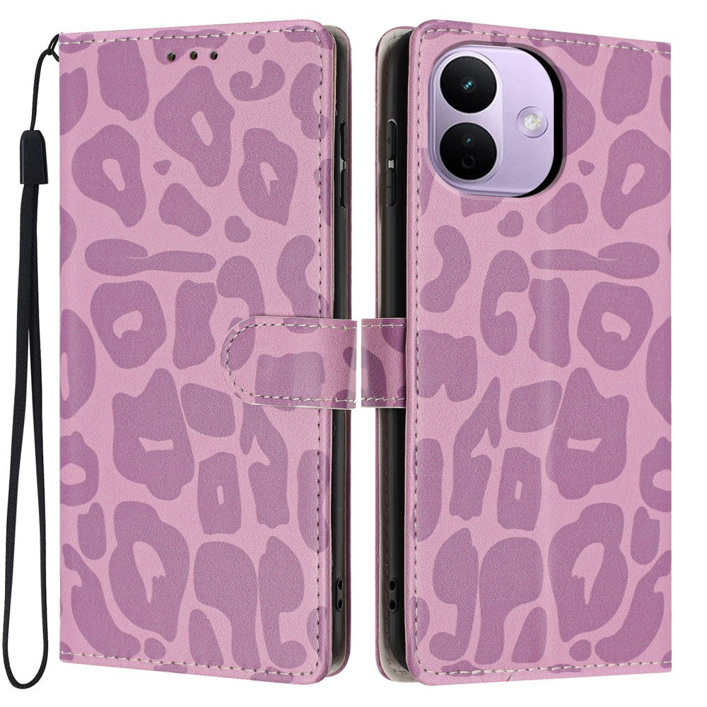 For Xiaomi Redmi Note 17 Pro 5G Case Leopard Print Wallet Stand Flip Leather Phone Cover with Wrist Strap
