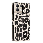 For Xiaomi Redmi 17 4G / 5G Case Leopard Print Wallet Stand Flip Leather Phone Cover with Wrist Strap