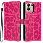 For Xiaomi Redmi 17 4G / 5G Case Leopard Print Wallet Stand Flip Leather Phone Cover with Wrist Strap
