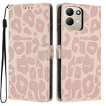 For Xiaomi Redmi 17 4G / 5G Case Leopard Print Wallet Stand Flip Leather Phone Cover with Wrist Strap