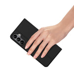 DUX DUCIS Skin Pro Series PU Leather Stand Case for Samsung Galaxy A34 5G, Magnetic Closure Card Holder Stand Folio Flip Phone Cover