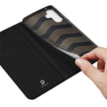 DUX DUCIS Skin Pro Series PU Leather Stand Case for Samsung Galaxy A34 5G, Magnetic Closure Card Holder Stand Folio Flip Phone Cover