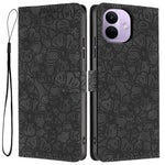 For  Xiaomi Redmi Note 17 Pro 5G  Case Cherry Blossom Pattern Leather Wallet Stand Phone Cover with Wrist Strap