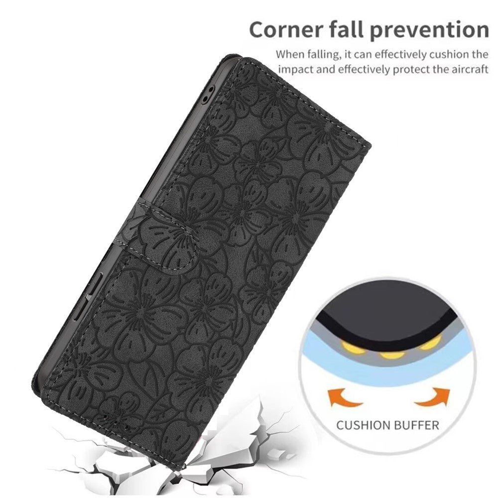 For  Xiaomi Redmi Note 17 Pro 5G  Case Cherry Blossom Pattern Leather Wallet Stand Phone Cover with Wrist Strap