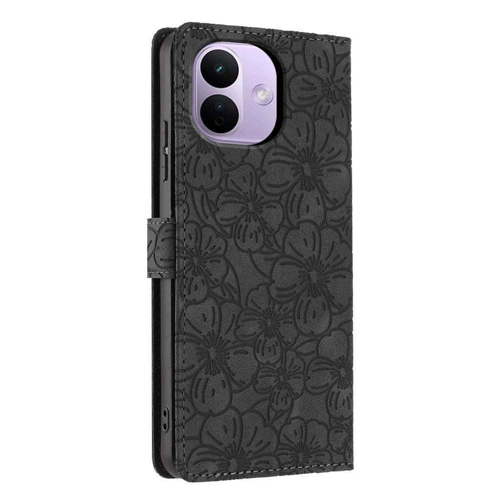 For  Xiaomi Redmi Note 17 Pro 5G  Case Cherry Blossom Pattern Leather Wallet Stand Phone Cover with Wrist Strap