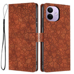 For  Xiaomi Redmi Note 17 Pro 5G  Case Cherry Blossom Pattern Leather Wallet Stand Phone Cover with Wrist Strap