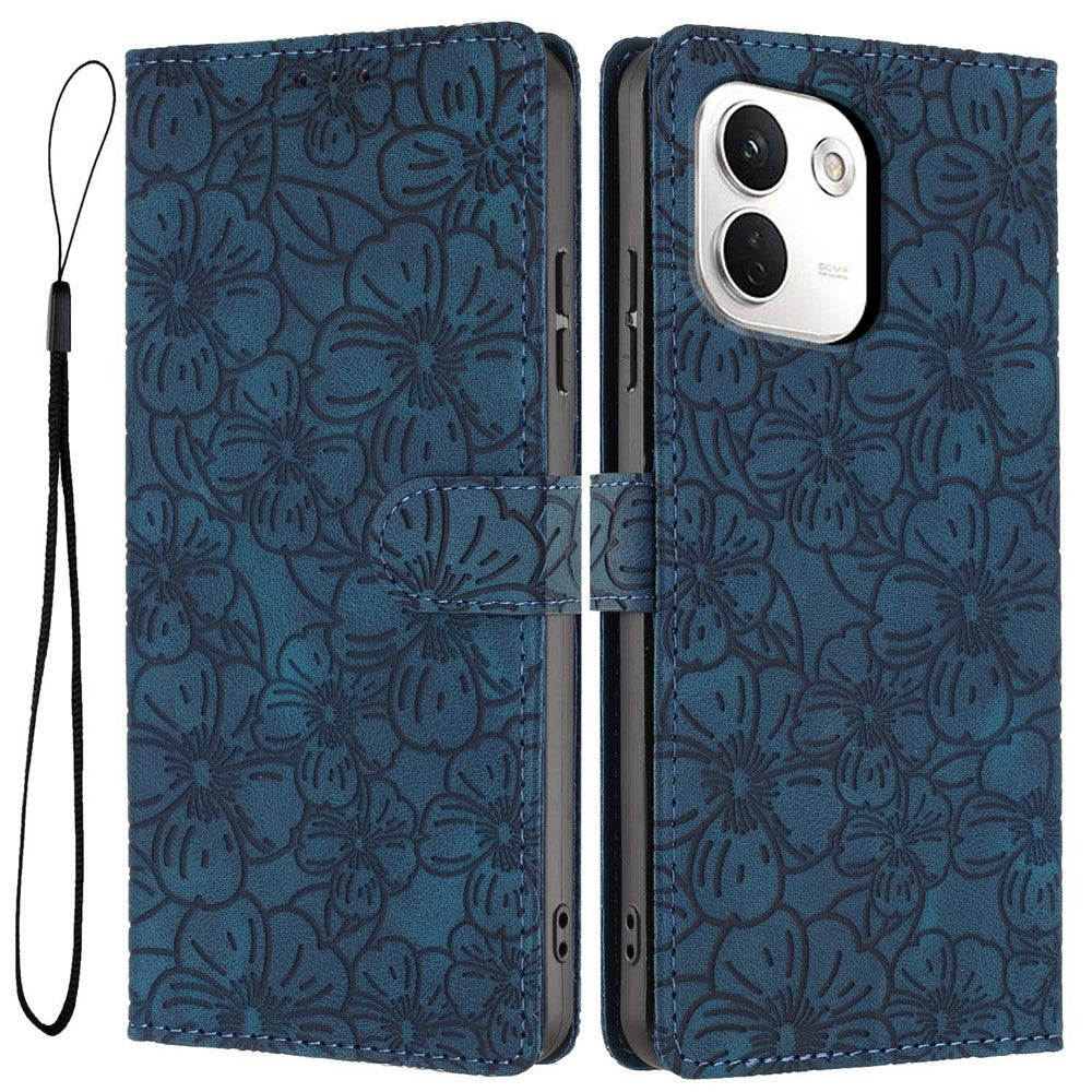 For Xiaomi Redmi Note 17 Pro+ 5G / Note 17 Pro Max 5G Case Cherry Blossom Pattern Leather Wallet Stand Phone Cover with Wrist Strap