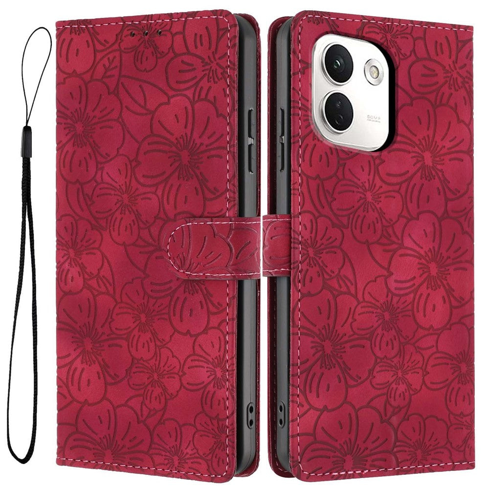 For Xiaomi Redmi Note 17 Pro+ 5G / Note 17 Pro Max 5G Case Cherry Blossom Pattern Leather Wallet Stand Phone Cover with Wrist Strap