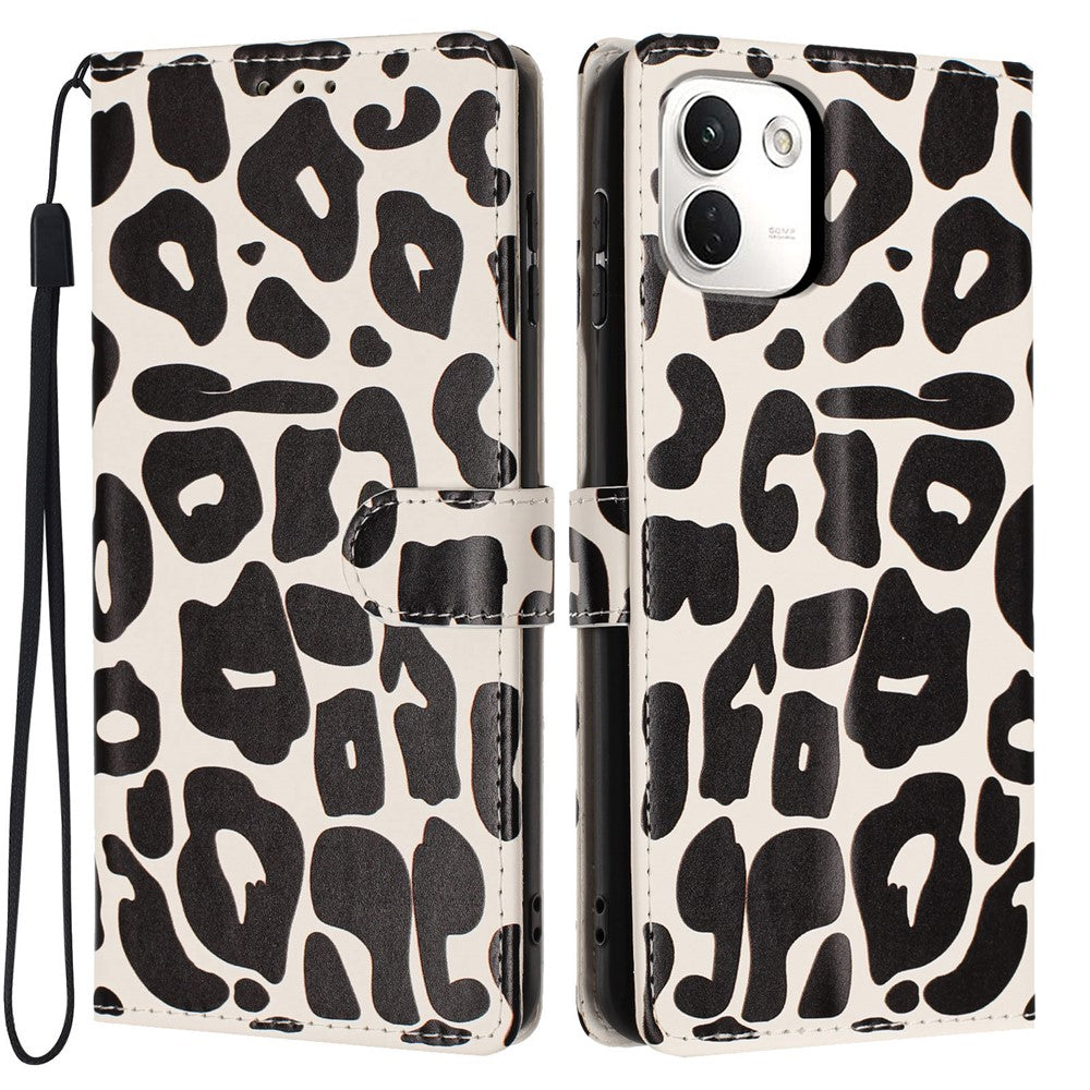 For Xiaomi Redmi Note 17 Pro+ 5G / Note 17 Pro Max 5G Case Leopard Print Wallet Stand Flip Leather Phone Cover with Wrist Strap