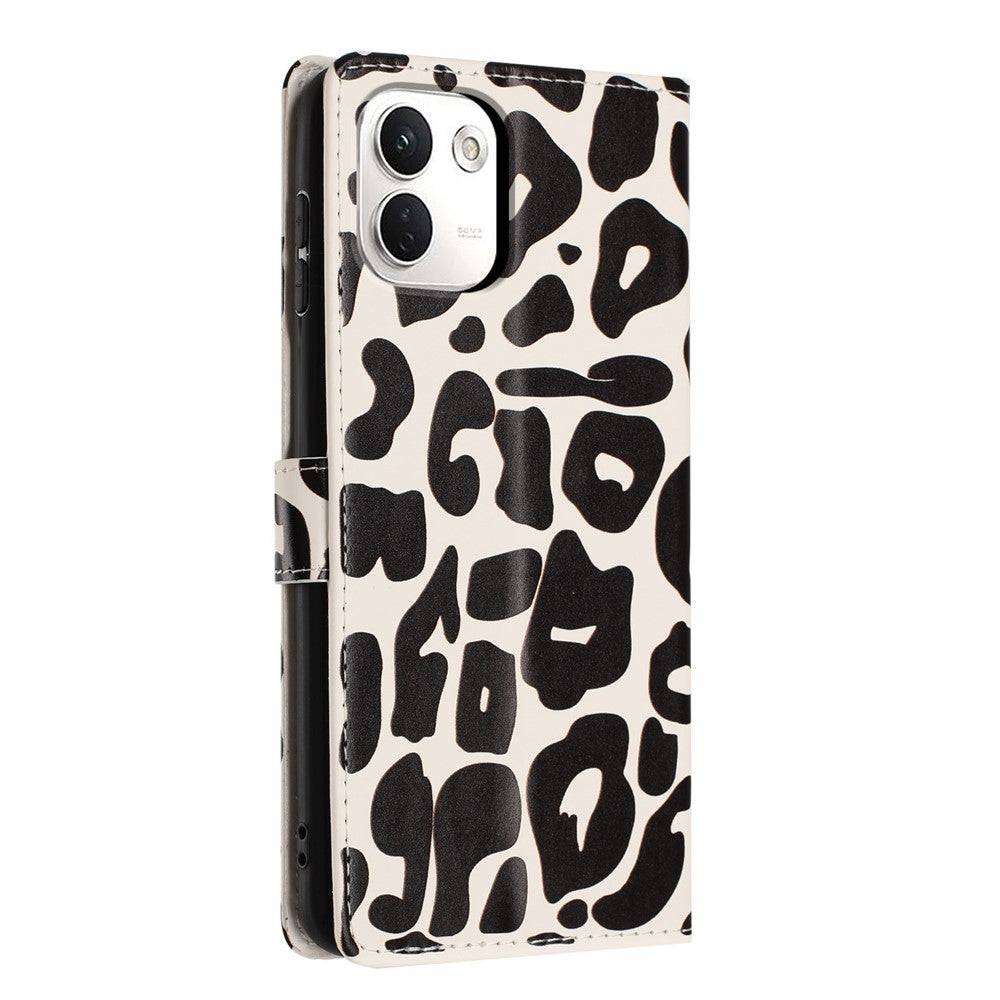 For Xiaomi Redmi Note 17 Pro+ 5G / Note 17 Pro Max 5G Case Leopard Print Wallet Stand Flip Leather Phone Cover with Wrist Strap