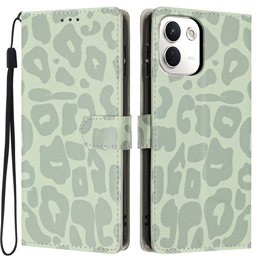 For Xiaomi Redmi Note 17 Pro+ 5G / Note 17 Pro Max 5G Case Leopard Print Wallet Stand Flip Leather Phone Cover with Wrist Strap