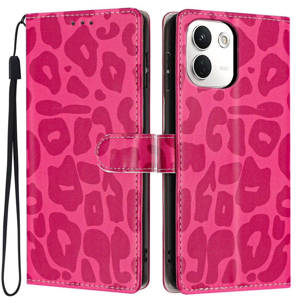 For Xiaomi Redmi Note 17 Pro+ 5G / Note 17 Pro Max 5G Case Leopard Print Wallet Stand Flip Leather Phone Cover with Wrist Strap