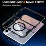 For iPhone Fold Magnetic Case TPU + Acrylic Clear Back Phone Cover
