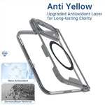 For iPhone Fold Magnetic Case TPU + Acrylic Clear Back Phone Cover