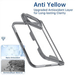 For iPhone Fold Case TPU + Clear Acrylic Folding Phone Cover