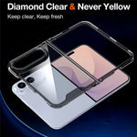 For iPhone Fold Case TPU + Clear Acrylic Folding Phone Cover