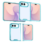 For iPhone Fold Case TPU + Clear Acrylic Folding Phone Cover