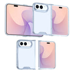 For iPhone Fold Case TPU + Clear Acrylic Folding Phone Cover