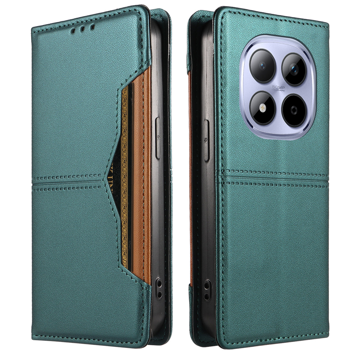 For Xiaomi Redmi Note 15 Pro 5G (Global) Wallet Case External Card Slot Magnetic Closing Leather Phone Cover