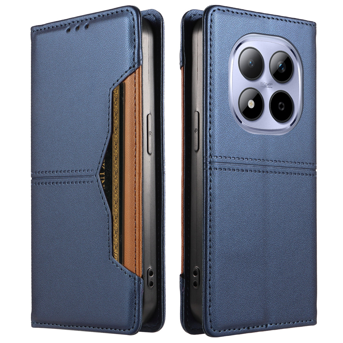 For Xiaomi Redmi Note 15 Pro 5G (Global) Wallet Case External Card Slot Magnetic Closing Leather Phone Cover