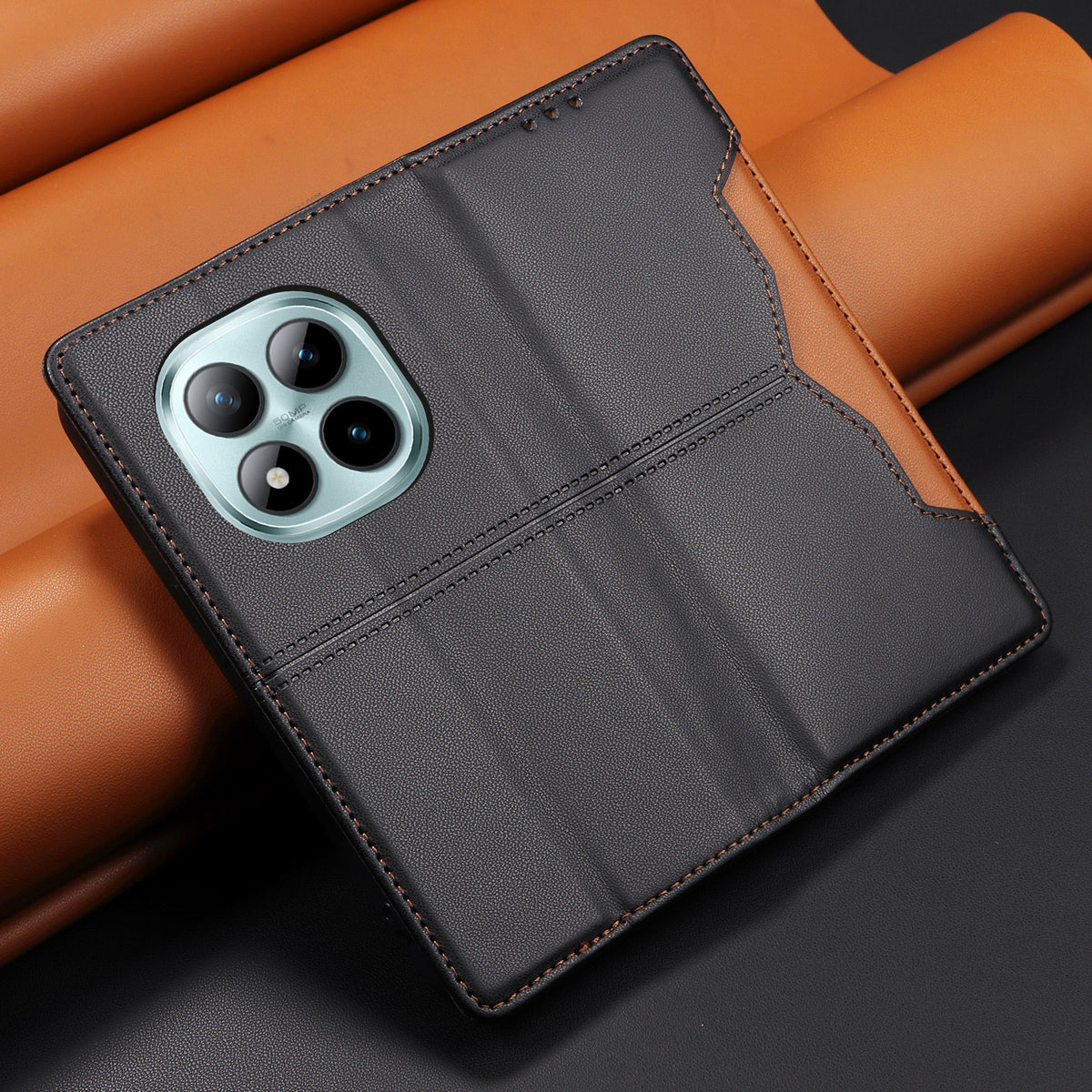 Xiaomi Poco M8 Pro 5G / Xiaomi Redmi Note 15 Pro+ 5G (Global) tegnebogscover med ekstern kortlomme, magnetisk lukning og lædercover til mobil