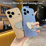 2-i-1 Make-up Spejl Kickstand Telefoncover til iPhone 18 Pro Max / 17 Pro Max Metallic Maling PC+TPU Bagcover