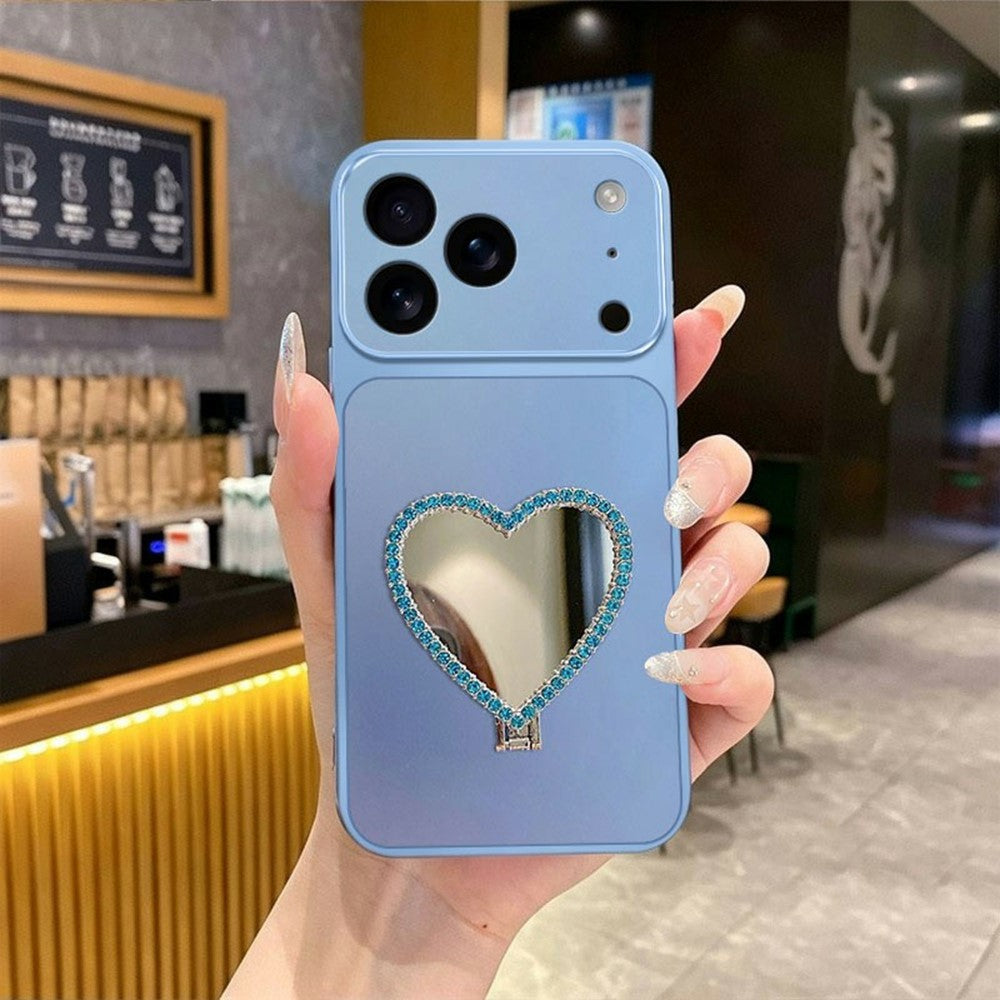 2-i-1 Make-up Spejl Kickstand Telefoncover til iPhone 18 Pro Max / 17 Pro Max Metallic Maling PC+TPU Bagcover