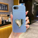 2-in-1 Makeup Mirror Kickstand Phone Case for iPhone 17e  /  16e Metallic Paint PC+TPU Back Cover