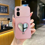 2-in-1 Makeup Mirror Kickstand Phone Case for Xiaomi Redmi A7 Pro 4G (171.56mm)  /  A7 Pro 5G  /  Poco C85x 5G  /  C81 4G Metallic Paint PC+TPU Back Cover