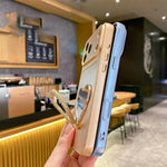 2-in-1 Makeup Mirror Kickstand Phone Case for Xiaomi Redmi A7 Pro 4G (171.56mm)  /  A7 Pro 5G  /  Poco C85x 5G  /  C81 4G Metallic Paint PC+TPU Back Cover