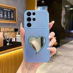 2-in-1 Makeup Mirror Kickstand Phone Case for Samsung Galaxy S26 Ultra Metallic Paint PC+TPU Back Cover
