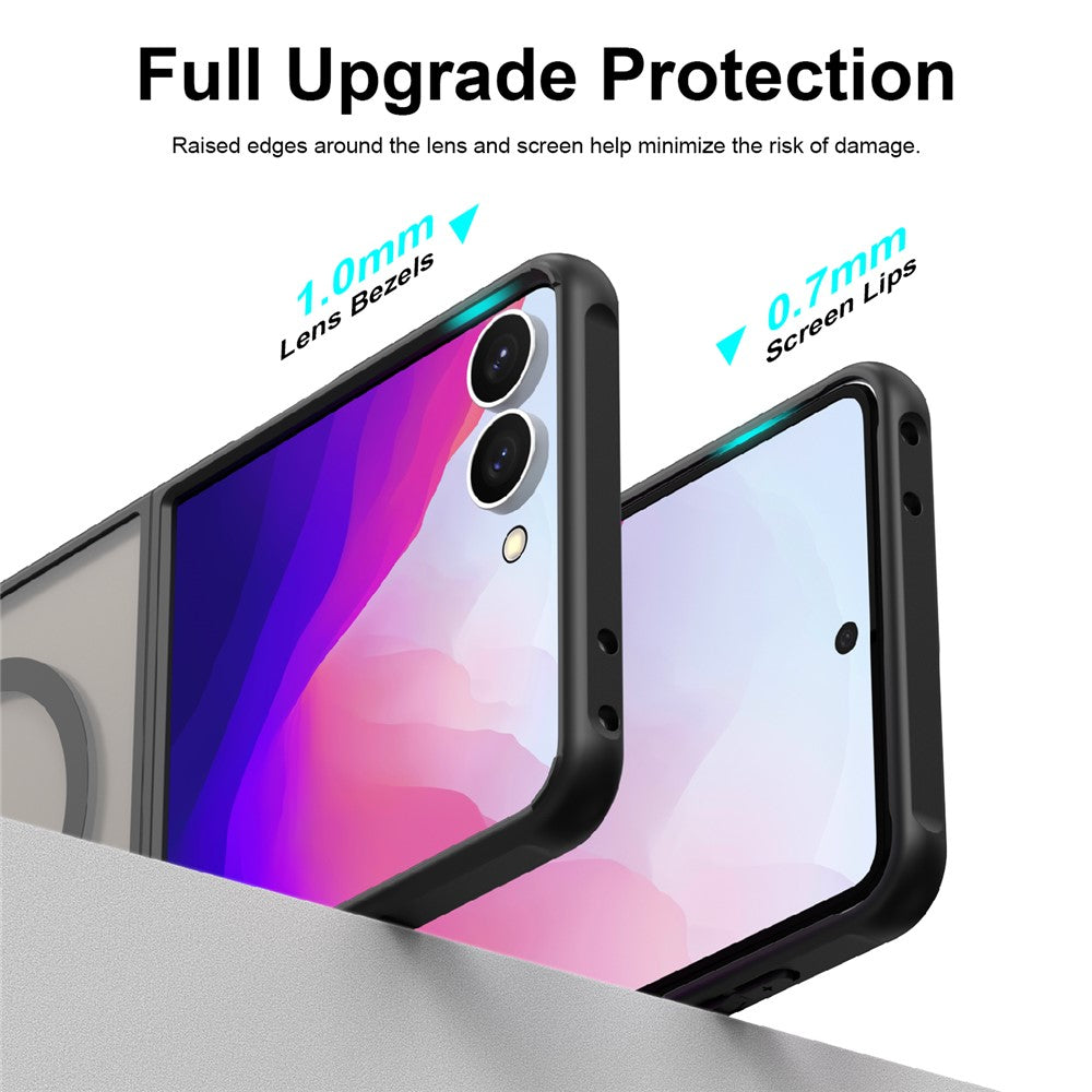 For Samsung Galaxy Z Flip8 Magnetic Case Anti Drop Matte PC + TPU Phone Cover
