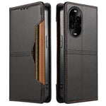 Huawei nova 14 5G / Huawei nova 14 Lite 5G / Huawei nova 15 5G plånboksfodral med externt kortfack, magnetisk stängning, läderfodral