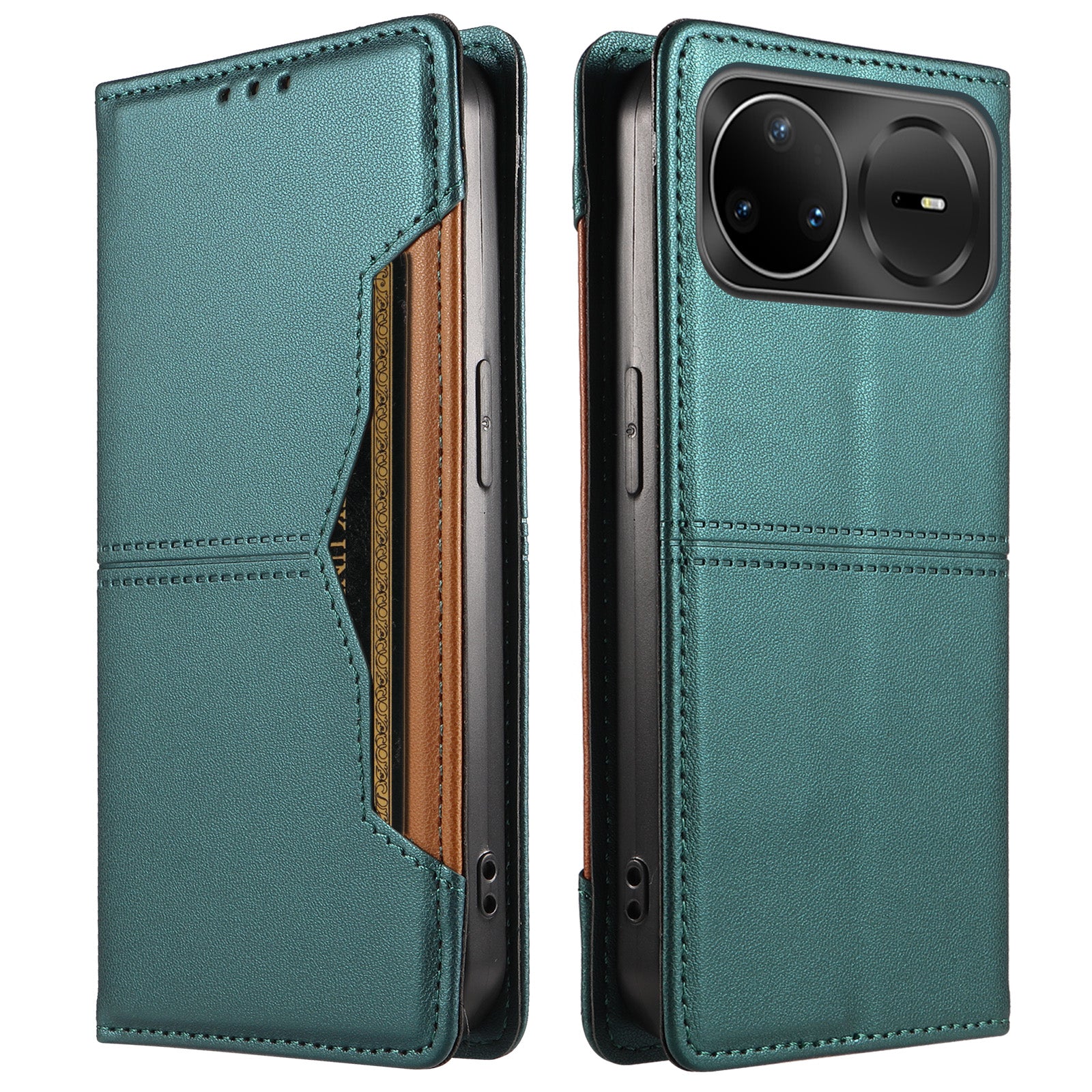 Huawei nova 15 Pro 5G / Huawei nova 15 Ultra 5G / Huawei nova 16 Ultra 5G / Huawei nova 16 Pro 5G Plånboksfodral Extern kortplats Magnetisk stängning Lädermobilskal