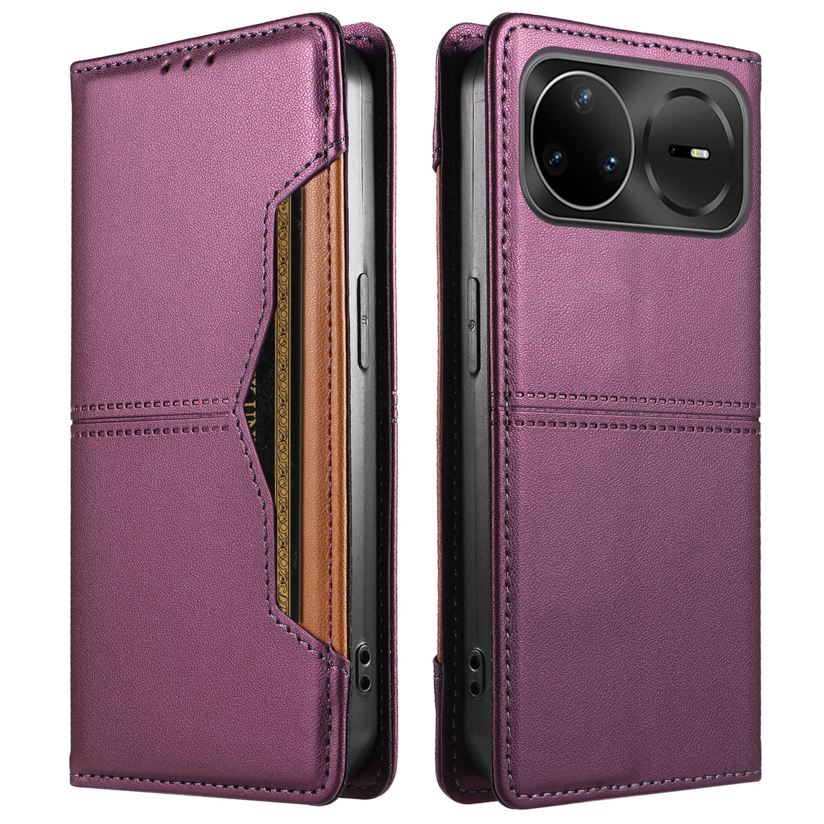 Pungcover til Huawei nova 15 Pro 5G / Huawei nova 15 Ultra 5G / Huawei nova 16 Ultra 5G / Huawei nova 16 Pro 5G med ekstern kortplads, magnetisk lukning og lædermobilcover