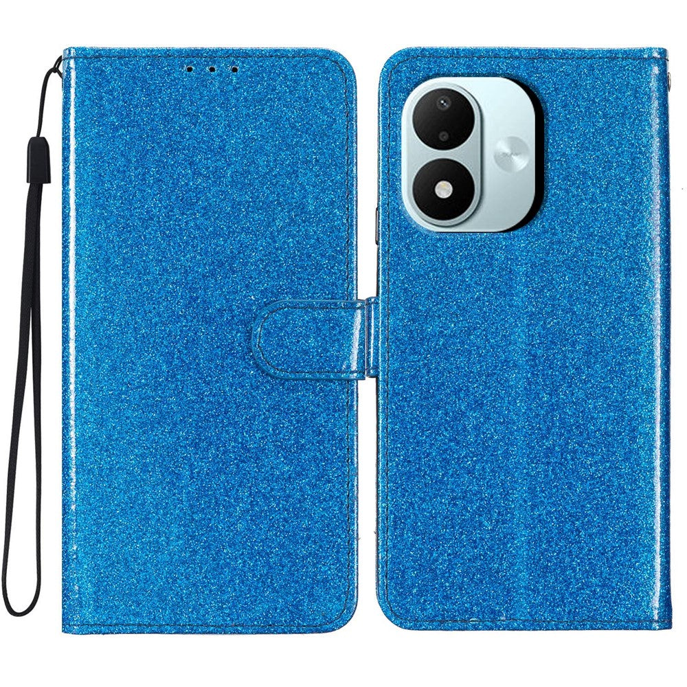 For Xiaomi Redmi Note 17 4G (Global) / Note 17 5G (Global) / Note 17 (India / China) 5G Wallet Case Glitter Anti-Scratch Leather Stand Phone Cover with Strap