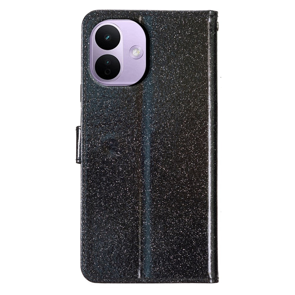 For Xiaomi Redmi Note 17 Pro 5G Wallet Case Glitter Anti-Scratch Leather Stand Phone Cover with Strap